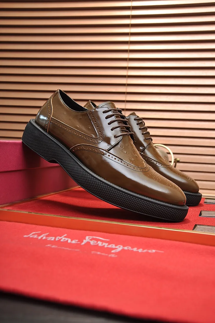 Men's shoes 💰720💶 [Ferragamo/Ferragamo] The latest model in the counter. Original imported open-sided high-quality cowhide hand-woven + imported 🐂 cowhide + original luxury metal buckle + original combination outsole. Comparison without pressure 38--45 (45 custom-made)